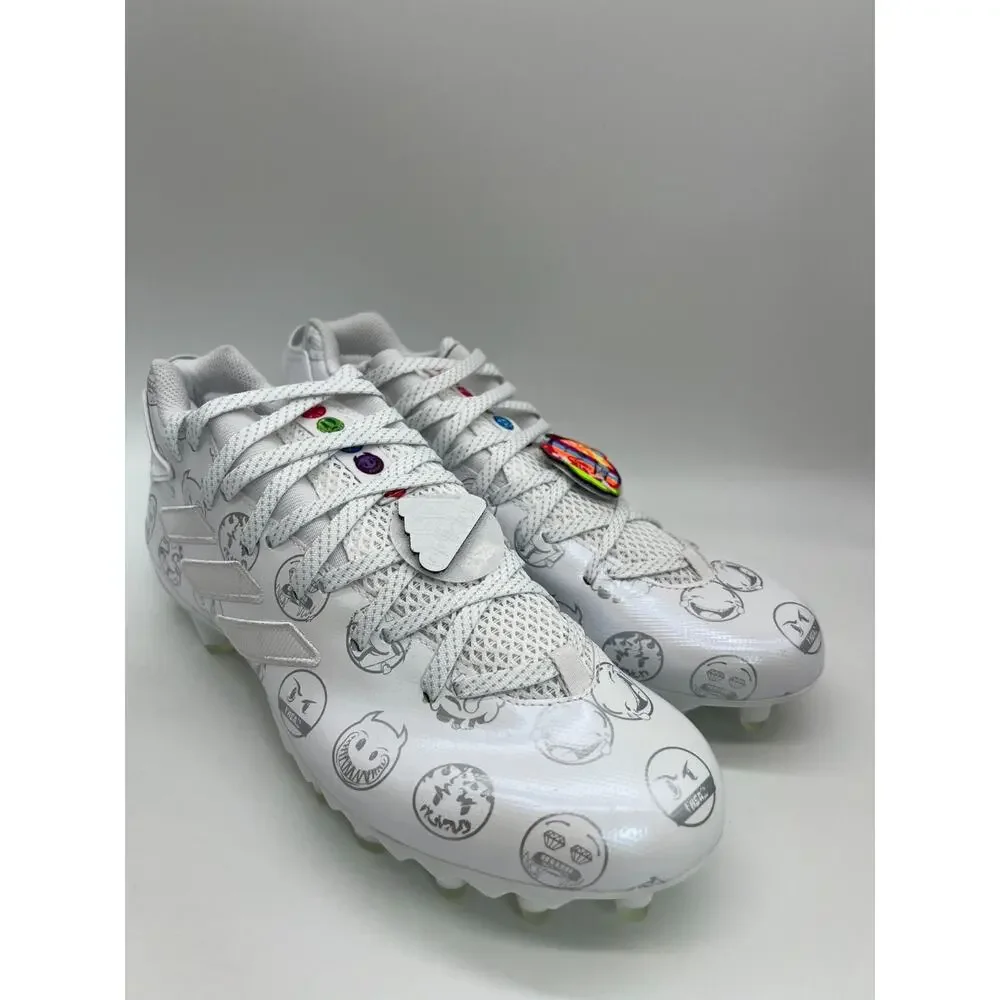 Adidas Freak 22 Big Mood Football Cleats White Silver Emoji GX7983 Size 9.5 New